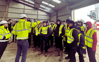 Students from Scoil Pól Kilfinane at Croom Concrete